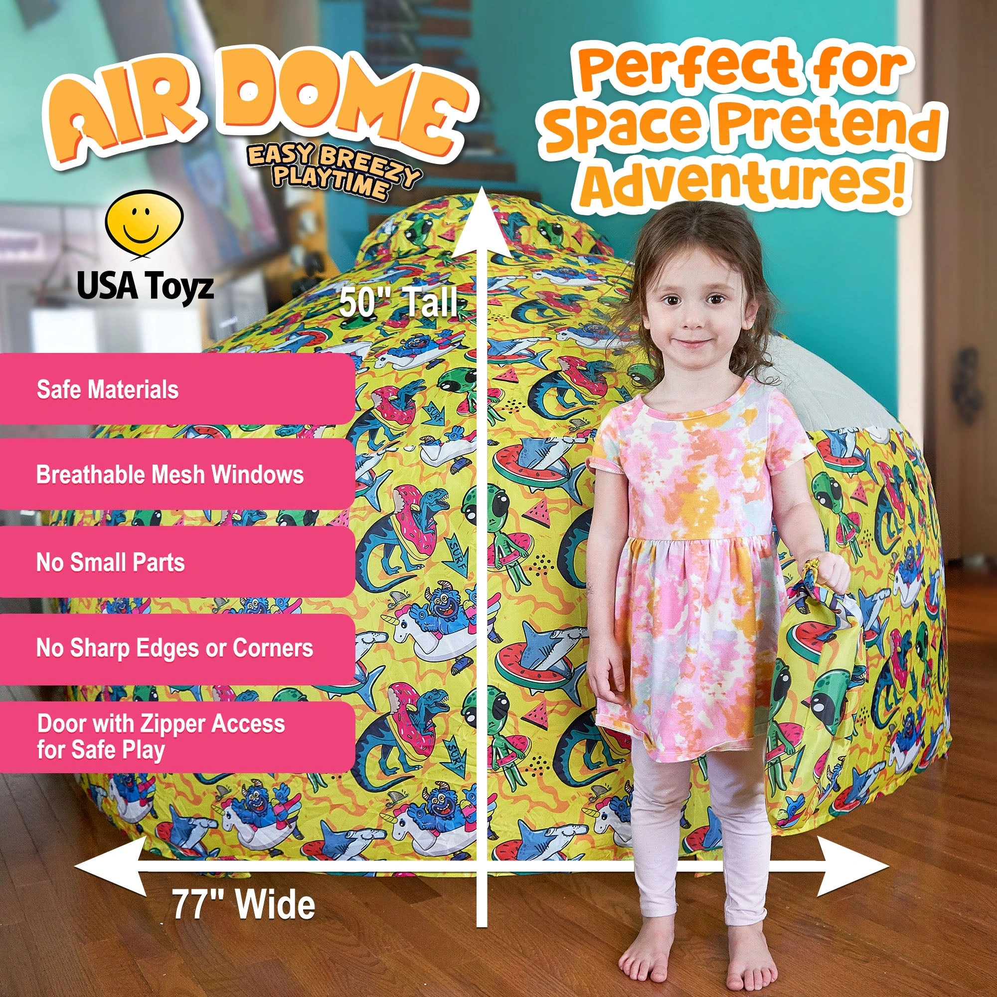 Mystical Creature Air Dome: Shark, Dino, Unicorn & More - Summer Fun!