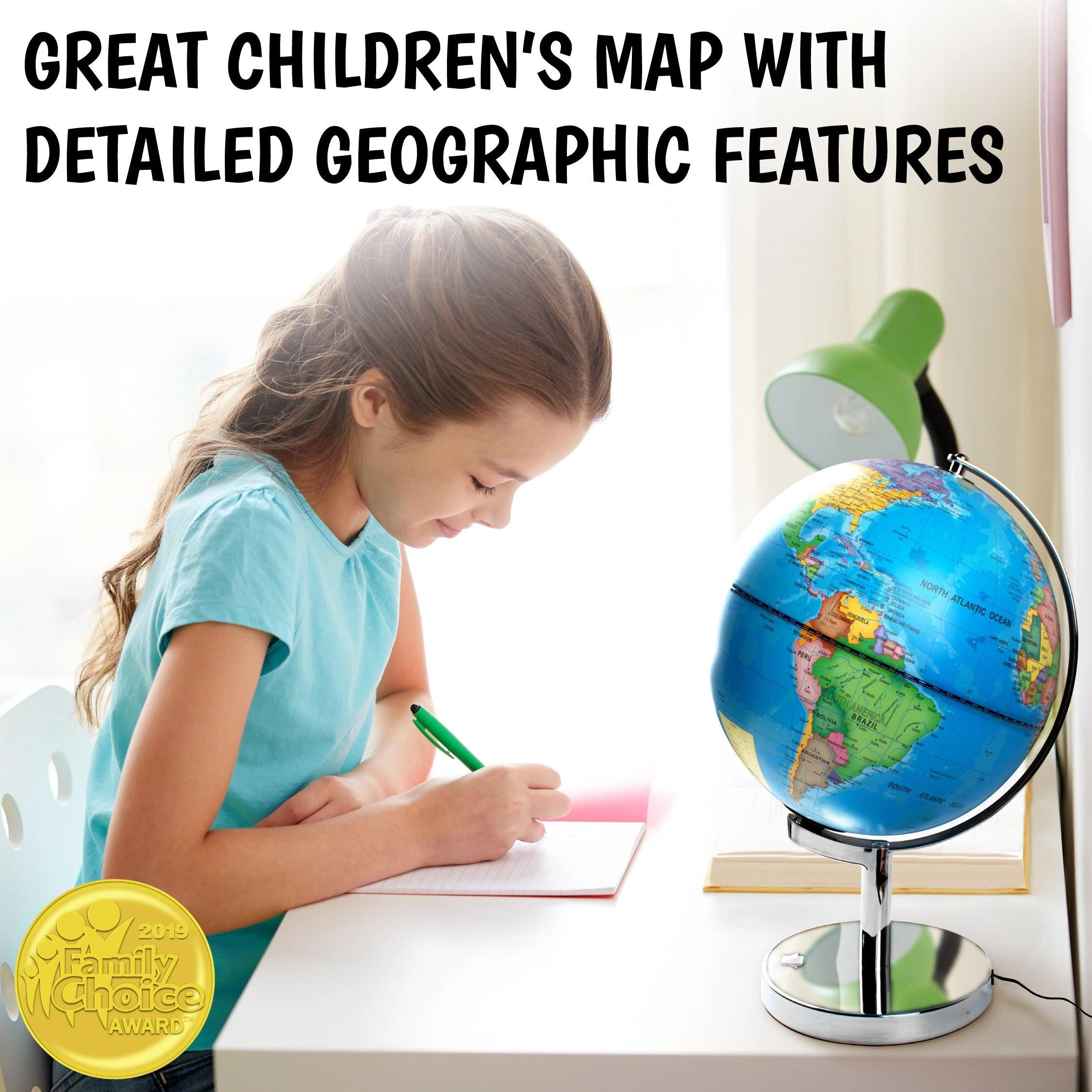 Kid's Cosmos: USA Toyz Light-Up Globe - Explore the World in 9 Inches of Wonder!